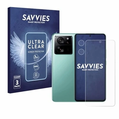 Abbildung von Savvies 6 Stück Schutzfolie für Xiaomi 13T (Display+Kamera) Displayschutz Folie Ultra Transparent