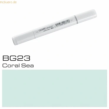 Abbildung von COPIC Sketch Marker Typ BG 23, Coral Sea, professioneller Pinselmarker, mit einer Super Brush Spitze und Medium Broad