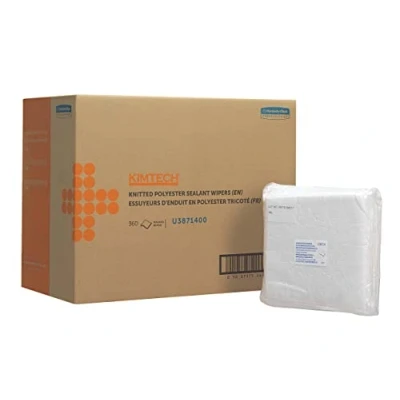 Abbildung von Kimtech Auto Polyester Sealant Wischtücher (Art. Nr. 38714) 30 ungefaltete, weiße Tücher pro Box (Packung enthält 12 Boxen)