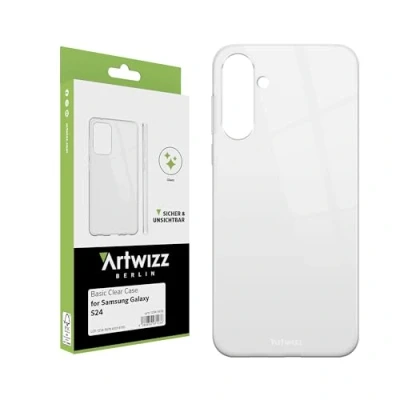 Abbildung von Artwizz Basic Clear Case kompatibel mit Galaxy S24 Dünne, Elastische TPU Schutzhülle Kratzfest und Transparent