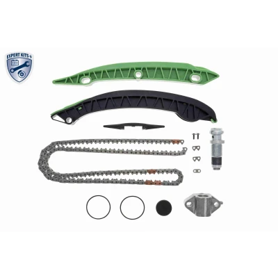 Abbildung von VAICO V30 10019 BEK Steuerkettensatz mit Gleitschienen, Kettenspanner für Nockenwelle Zahnkette, Kettenschloss, Simplex EXPERT KITS +