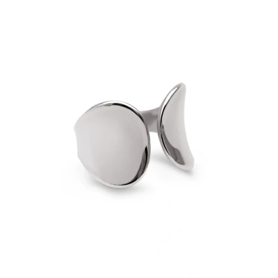 Abbildung von SINGULARU Honey Ring. Edelstahl mit silberfarbener Beschichtung. Schmuck für Damen.