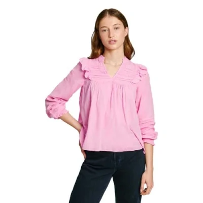 Abbildung von Pepe Jeans Lorely Bluse, Damen, Größe: Large, College pink