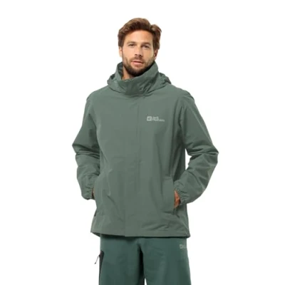 Abbildung von Jack Wolfskin Stormy Point Hardshelljacke, Herren, Größe: 3XL, Hedge green