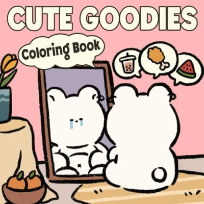 Abbildung von Cute Goodies Coloring Book: Kawaii Adventure with Super Pages Adorable Characters Illustrations for Teens &amp; Adults Relaxation