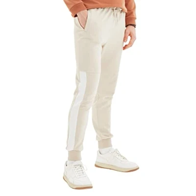 Abbildung von TRENDYOL Men&#039;s Menswear Normal Waist Regular Sweatpants, Beige, XL