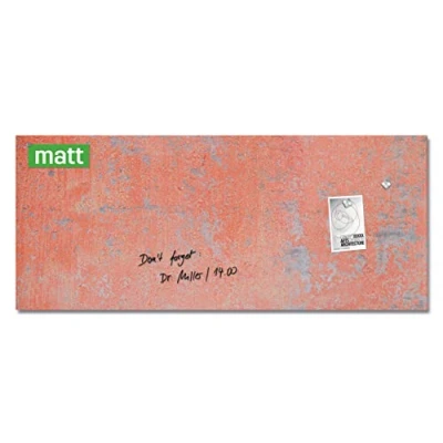 Abbildung von SIGEL GL299 Premium Glas Magnettafel 130x55 cm, rot, Design Red Wall, matt, nicht spiegelnd, SGS geprüft, einfache Montage, incl. 2 starke Magnete, Artverum