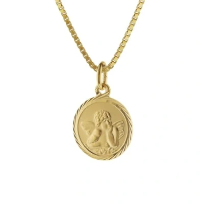 Abbildung von trendor Kette mit Anhänger Schutzengel Gold 585 goldplattierter