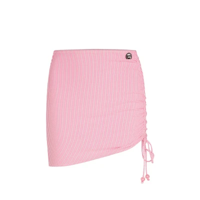 Abbildung von KARL Lagerfeld Beachwear Pareo IKON Striped Minirock whitepink stripe, Damen, Größe: Large, White pink stripe