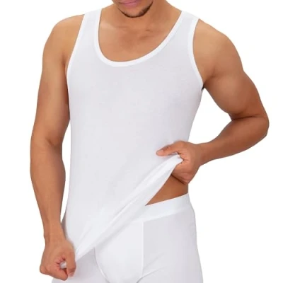 Abbildung von celodoro Unterhemd Herren 5er Pack Feinripp Tank Top aus 100% Baumwolle Achselshirts