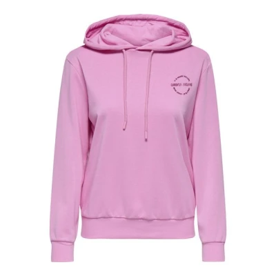 Abbildung von ONLY Play Onppica HOOD Loose Kapuzenpullover, Damen, Größe: Small, Begonia pink/beaujolaise