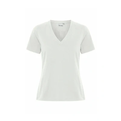Abbildung von ICHI Ihpalmer V SS Tshirt basic, Damen, Größe: Small, Cloud dancer