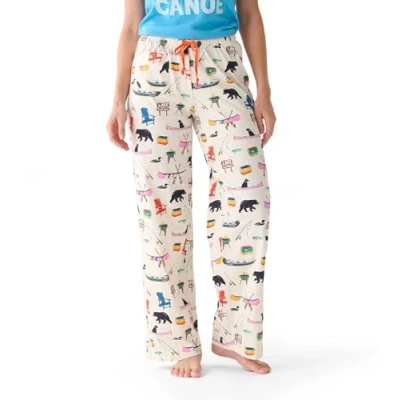 Abbildung von Little Blue House Damen Women&#039;s Jersey Pants Pyjama Bottoms Pyjamahose, Auf dem See, 42