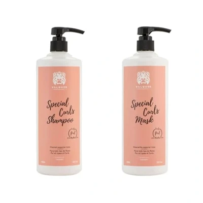 Abbildung von Valquer Curly Method Pack Shampoo + Maske 1000 ml. Für lockiges Haar. Keine Sulfate, kein Salz