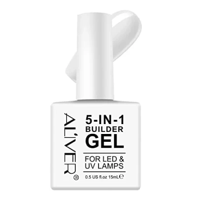 Abbildung von Aufbaugel FüR GelnäGel 5 In 1, UV Nagellack NagelverstäRker Hartgele NäGel VerläNgerung Primer Nail Art ManiküRe Nageldekoration Nagelreparatur (Weiss)