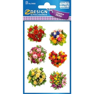 Abbildung von 10 x Z Design Sticker 76x120mm Papier 2 Bogen Motiv Sträusse