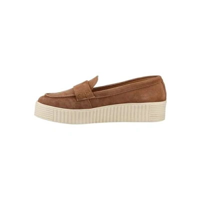 Abbildung von Hush Puppies Tamara Wildleder Damen Mokassins in Tan