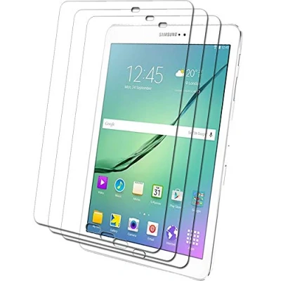 Abbildung von TECHGEAR [3 Stück Displayschutz für Samsung Galaxy Tab S2 (9,7 zoll) Ultra Klare Schutzfolie (SM T810 / SM T815) mit Reinigungstuch + Applikationskarte