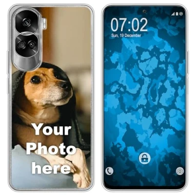 Abbildung von PhoneNatic personalisierte Handyhülle für Honor 90 Lite Custom Case in schwarz zum selbst gestalten mit eigenem Foto Bild Text individuell (Custom Clear, Lite)