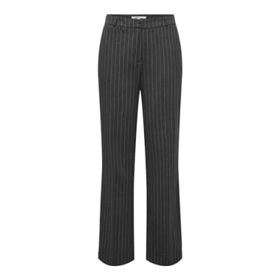 Abbildung von ONLY Onlbrie MW Straight Pinst TLR Stoffhose, Damen, Größe: 36, Dark grey