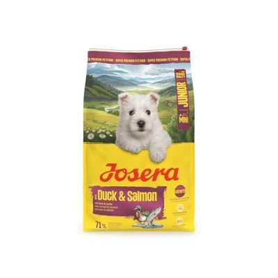 Abbildung von JOSERA Mini Junior Ente &amp; Lachs (1 x 10 kg) Premium Trockenfutter für wachsende Hunde bis kg ab der 6. Woche Welpenfutter zur optimalen Entwicklung kleine Kroketten glutenfrei 1er Pack