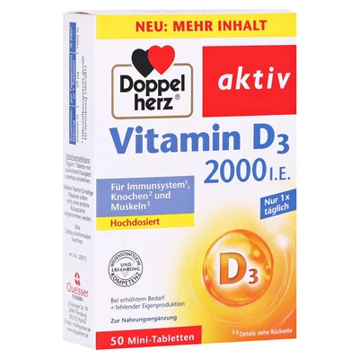 Abbildung von Doppelherz Vitamin D3 2000 I.E. Tablette 50 St