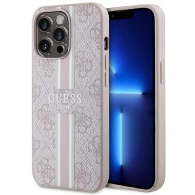 Abbildung von GUESS GUHMP13LP4RPSP Hülle für iPhone 13 Pro / 6,1&quot; Rosa hardcase 4G Printed Stripes
