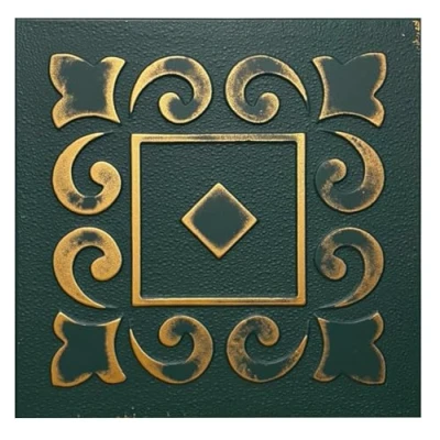 Abbildung von I K H E Malarka 3D Paneele, Polystyrol Retro Deckenpaneele, Wandpaneele, Dekoren, Decken Vintage Wandverkleidung, 3mm dick 50x50cm / ‎‎8m² 32 Stück (89 ZL 42)