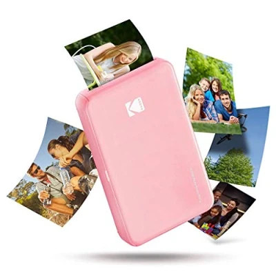Abbildung von Kodak Mini 2 HD Wireless Mobile Instant Fotodrucker w / 4 Pass patentierte Drucktechnologie (Rosa) Kompatibel mit iOS &amp; Android Geräte Echte Tinte in Einem