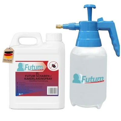 Abbildung von FUTUM Insektenspray Kakerlaken Spray Schaben Küchenschaben Abwehr, 2 l, auf Wasserbasis, geruchsarm, brennt / ätzt nicht, mit Langzeitwirkung