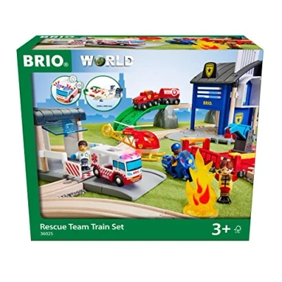 Abbildung von BRIO Rescue TEAM Train SET 36025 Spielzeugset Züge für Kinder, Größe: One Size, Multi coloured