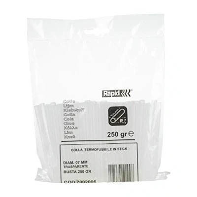 Abbildung von Rapid Heißklebesticks Transparent Universal, 250g Klebesticks 100mm Länge, Universeller Heiβkleber, für Heißklebepistole 7mm