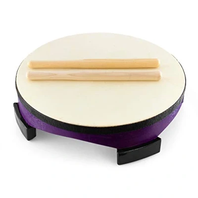 Abbildung von World Rhythm FD 10, 25,4 cm Holzboden, Gathering Drum Club Kinder Percussion Instrument mit 2 Schlägeln für