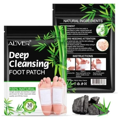 Abbildung von ALIVER Fußmaske Detox Fußpflaster Fußpflege Entgiftungspflaster mit Bambusessig Aliver, 1 tlg., Entgiftungsplaster