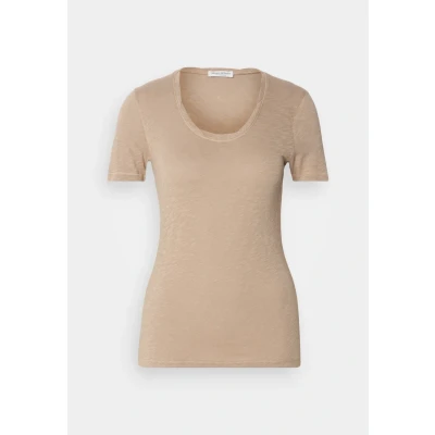 Abbildung von Marc O&#039;Polo DEEP Round NECK Twisted Tshirt basic, Damen, Größe: Small, Summer sand