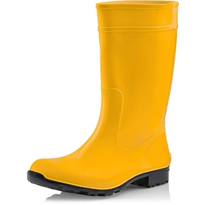 Abbildung von Ladeheid Damen Gummistiefel 100% Wasserdticht Regenstiefel LA 967 (Gelb/Schwarz, 42 EU)