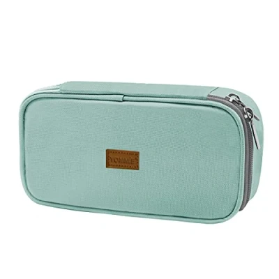 Abbildung von Yommie XXL Federmäppchen Oxford Federtasche Mit Reißverschluss Single Etui Federmappe Schlampermäppchen Mädchen Mäppchen Organizer Für Teenager Jungen Türkis