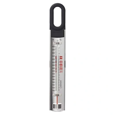 Abbildung von KitchenAid Zucker und Marmeladen Thermometer mit Topfklemme, Edelstahl, geeignet von 40C bis 200C