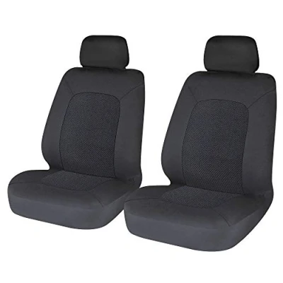 Abbildung von Sakura SS5401 Vordersitzbezüge für Auto und Transporter, Hampton, 1 Paar, Schwarz, universal, einfache Passform