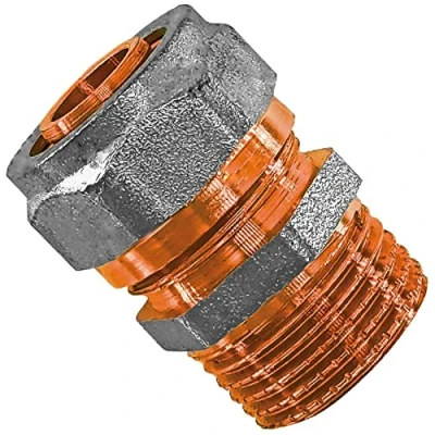 Abbildung von Übergang mit Außengewinde 1/2 Zoll AG Schraub Fitting für Mehrschichtverbundrohr AußenØ x Wandstärke 20 2,0mm