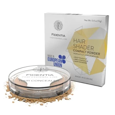 Abbildung von Fidentia Hair Shader 12g Made in EU Haar Concealer zur Haarverdichtung &amp; Ansatzkaschierung Hellbraun