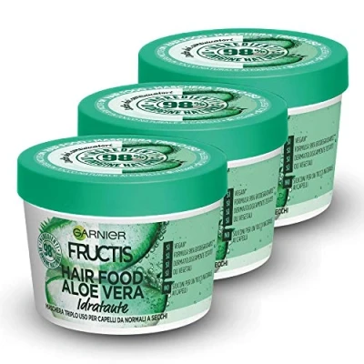 Abbildung von Garnier Fructis Hair Food 3 in 1 Maske, vegana Formel, 390 ml, Aloe Vera