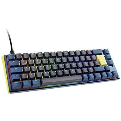 Abbildung von Ducky One 3 Daybreak Mechanische Gaming Tastatur Deutsches Layout im SF Format (65% Keyboard) mit Cherry MX Clear Switches, Hot Swap fähig (Kailh Sockeln) und RGB Beleuchtung