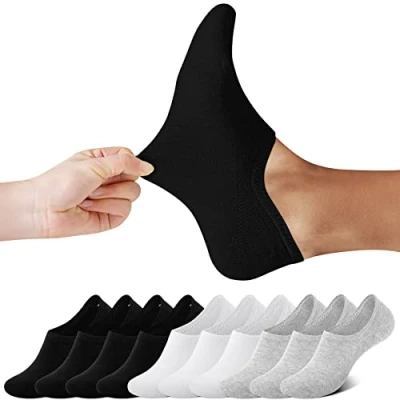 Abbildung von FALARY Sneaker Socken Damen 35 38 FüSslinge FüßLinge &amp; Sneakersocken für Und Herren Unsichtbare No Show Socks Sportsocken 10 Paar Schwarz Weiß Grau,35