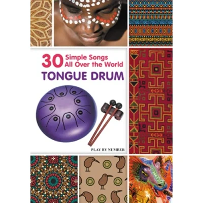 Abbildung von Tongue Drum 30 Simple Songs All Over the World: Black &amp; White version (Tongue National and Worship Songs)