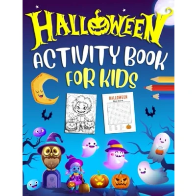Abbildung von Halloween Activity Book For 12 14 Years Old: Puzzle Kids. Includes Logic Puzzles, Sudoku, Coloring, Mazes, Word Search, Scramble and More!