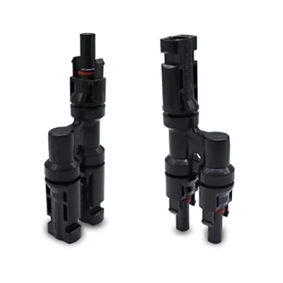Abbildung von KUBOWAI Abzweigbuchsen Solar Y Stecker Typ T Abzweigverbinder abzweigkabel Solarpanel Kabelstecker Männlich/Weiblich Photovoltaik Steckverbinder (1 Paar)