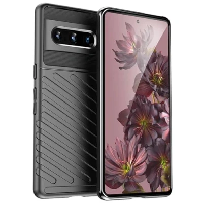Abbildung von Verco Handyhülle für Google Pixel 7 Pro Hülle, Stoßfest Thunder Case Schutzhülle, Schwarz