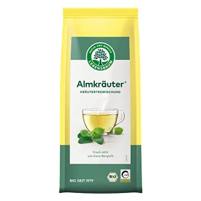 Abbildung von LEBENSBAUM Almkräuter Tee, Bio Tee mit würzigen Bergkräutern, Kräutertee lose, 100% natürlicher Geschmack, 30 g