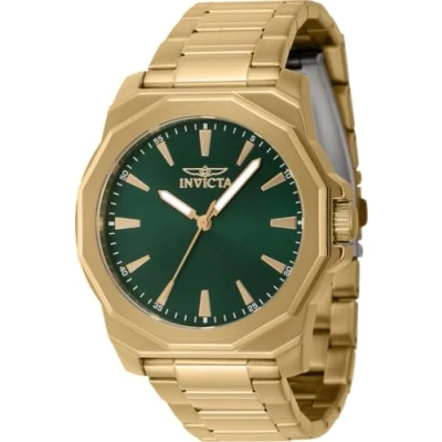 Abbildung von Invicta Herren Analog Quarz Uhr mit Edelstahl Armband 46841